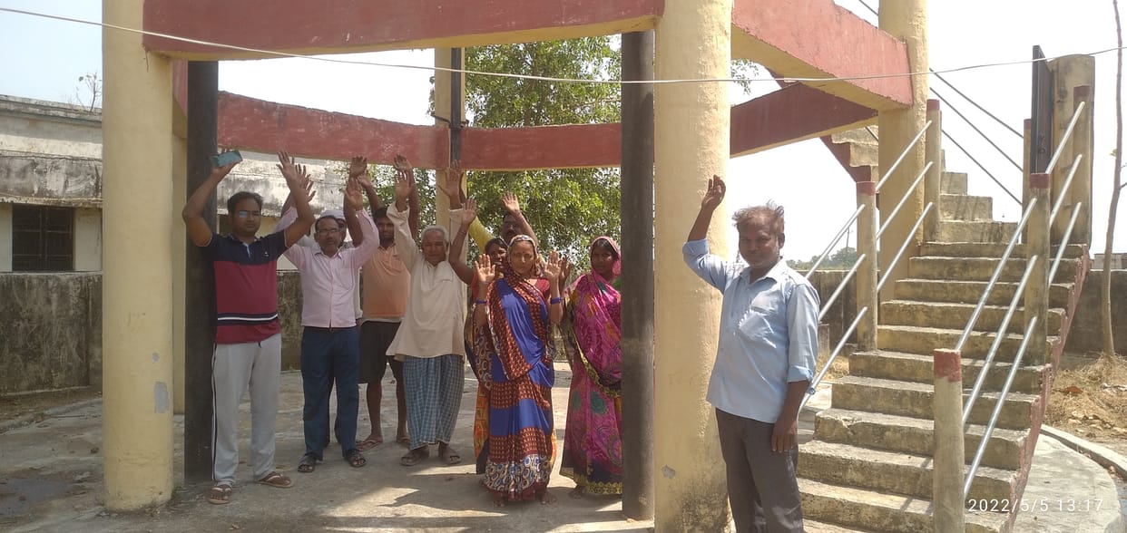 Demonstration was done when the water supply came to a standstill