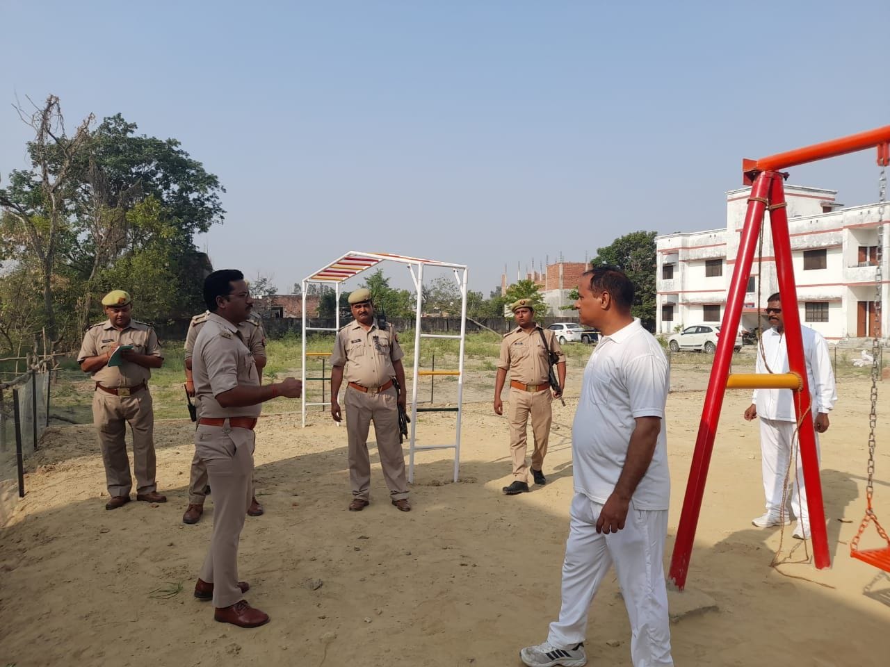 sp inspection in police lines