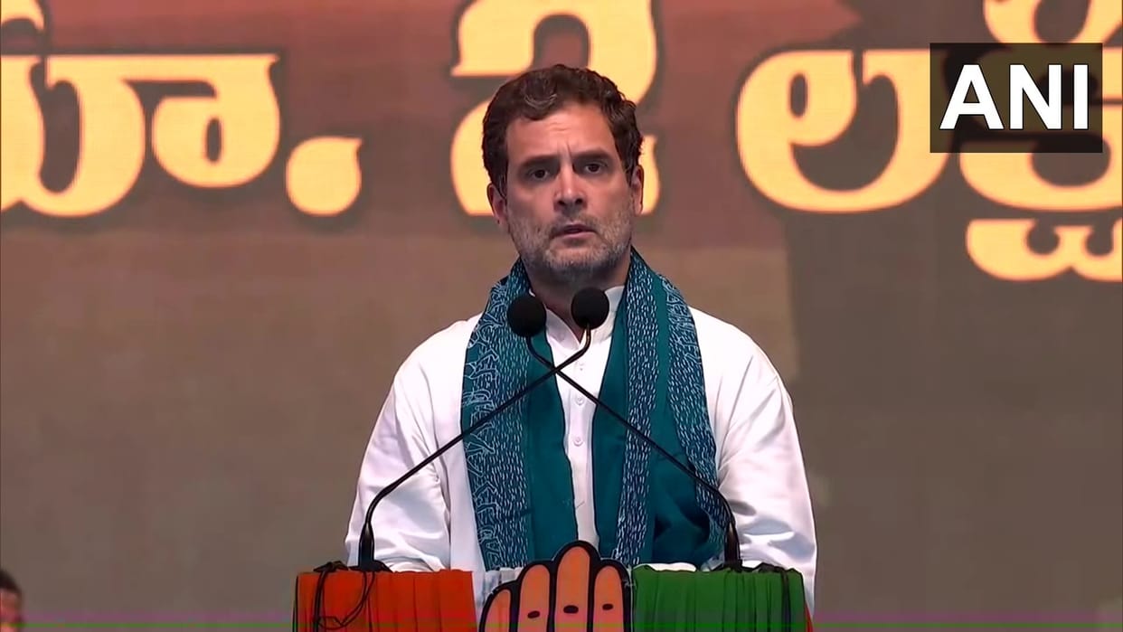 Congress leader Rahul Gandhi addressed a gathering in Warangal Telangana news in Hindi