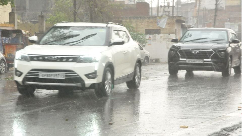 agra weather change after thunderstorm and rain