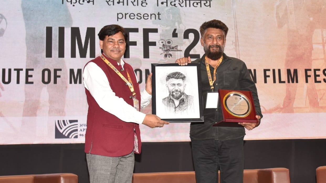 The Kashmir Files director Vivek Agnihotri addressed the students at the 'IIMC Film Festival 2022'  occasion of azadi Amrit Mahotsav