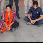 पुलिस गिरफ्त में आरोपी।