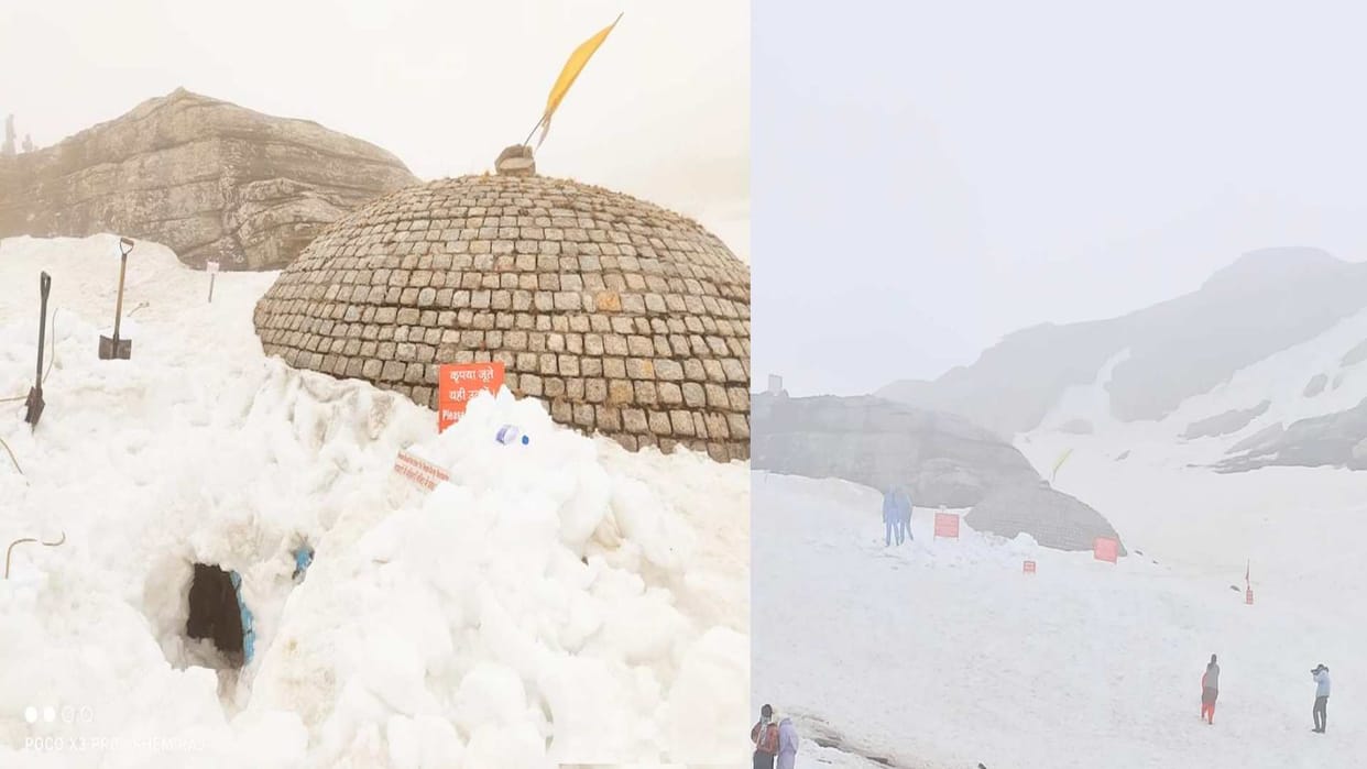 Manali: Beas Kund opened for tourists after six months, the youth of the valley removed the snow