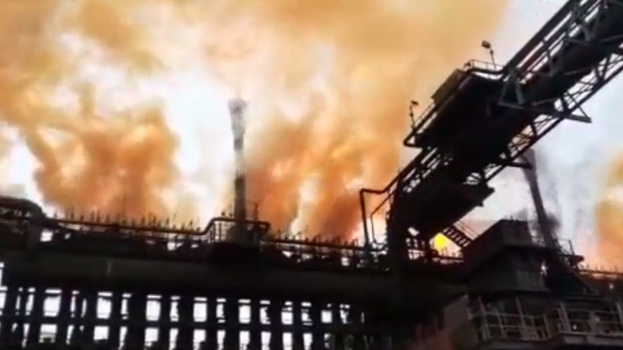 Blast at Tata Steel Plant in Jamshedpur Jharkhand Fire tender on spot several injured news in hindi