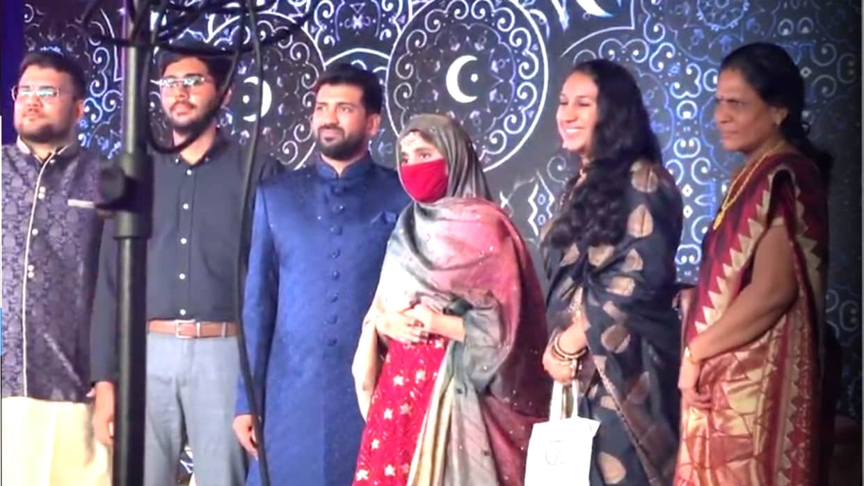 ar rahman shares a beautiful video clip from daughter khatija and riyasdeen reception fan says mashaallah