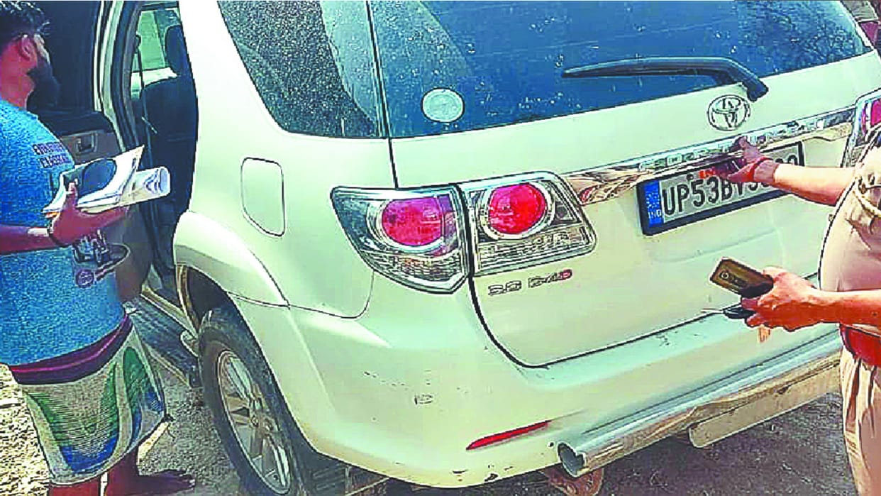 Luxury car of former head history sheeter Durga Yadav seized