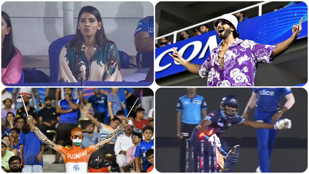 IPL 2022 GT vs MI Photo Story Match 51 Highlights in Hindi Ranveer singh happy on MI win