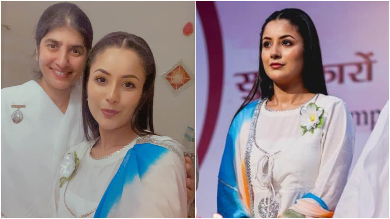 Shehnaaz Gill attends Brahma Kumari event and shares picture with Brahma Kumari Shivani mentioning her as soulsister