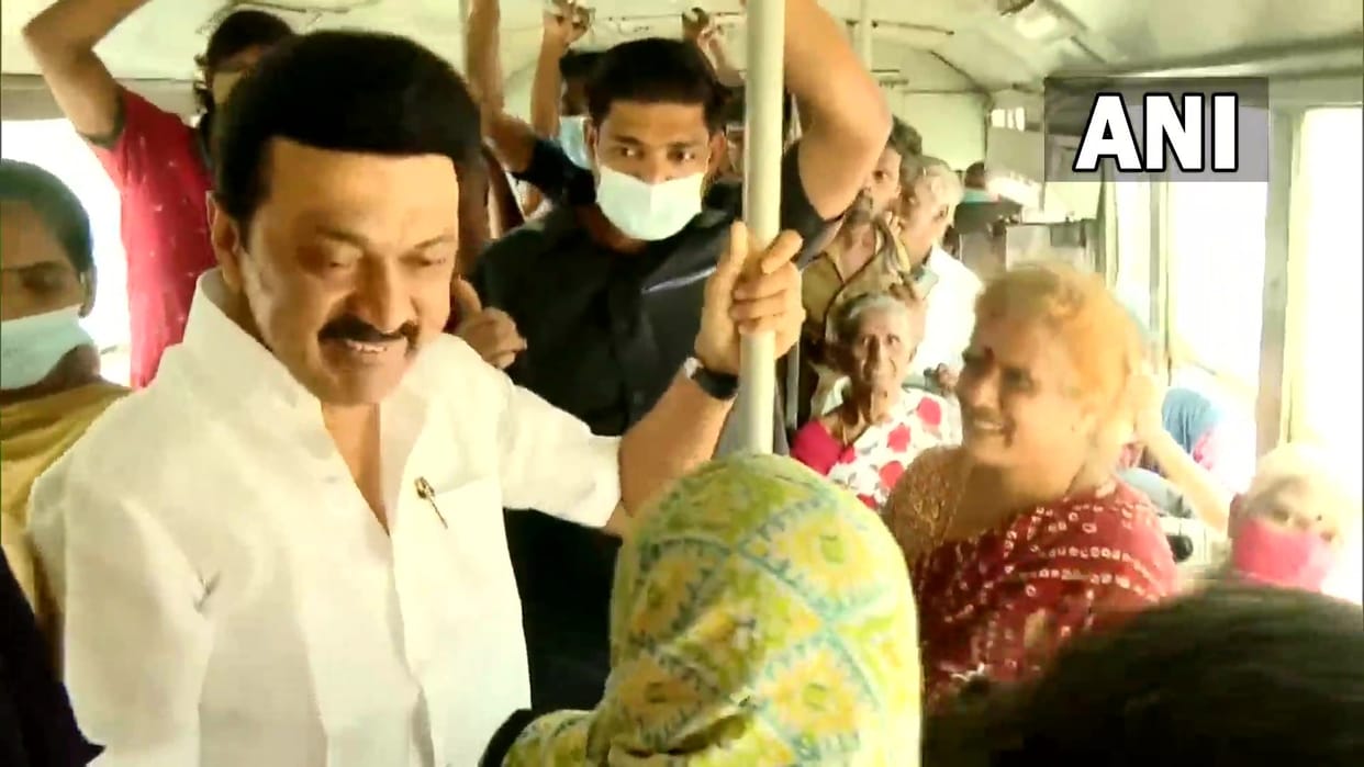 Tamil Nadu : Chief Minister Stalin boarded the bus, peoples opinion about the government after completing one year in power