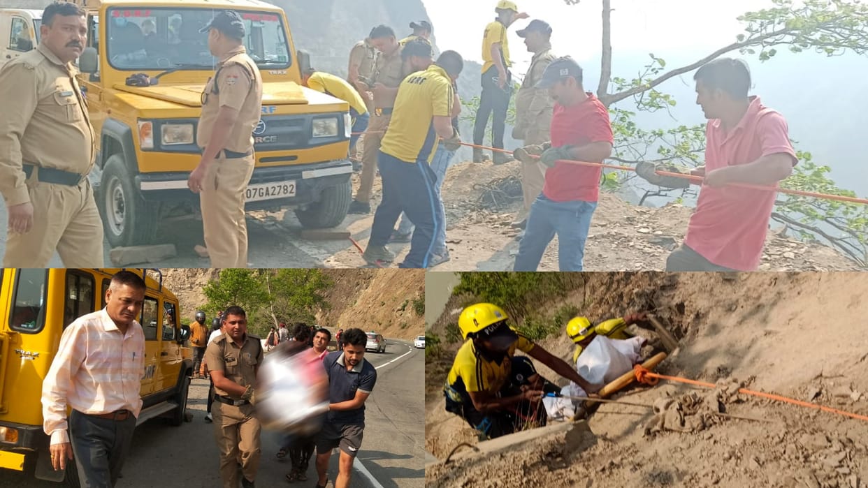 Accident in rishikesh badrinath highway, Car fell into ditch near Totaghati, five people died, See Photos