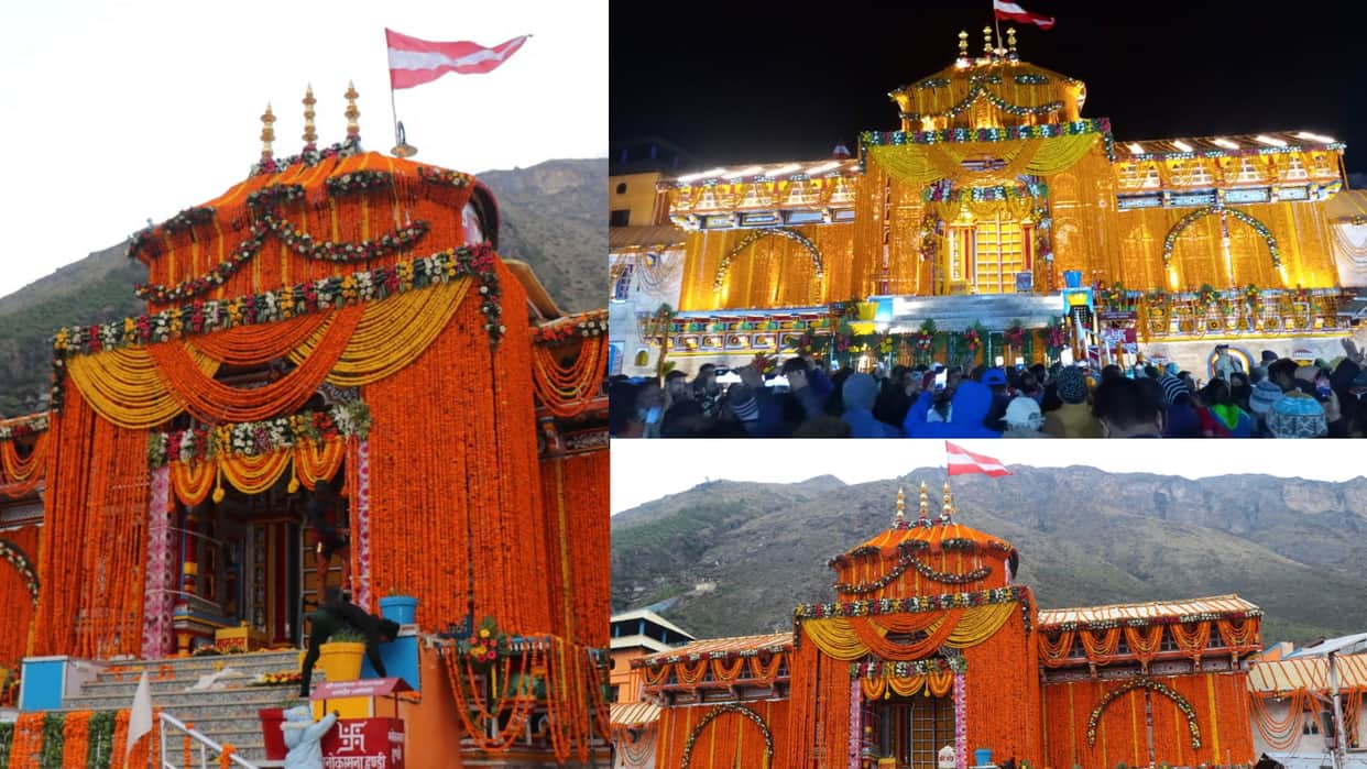 Badrinath temple decorated with 20 quintals of flowers, grand pictures of Dham
