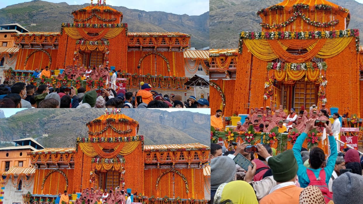 Badrinath Dham Doors opened, enthusiasm shown among devotees, See Badrinath Dham Exclusive Photo