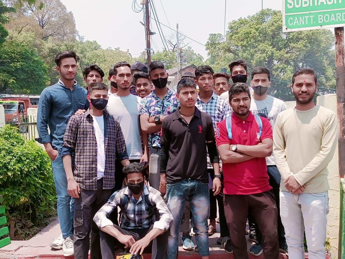 Youth Protest Over Sena Bharti