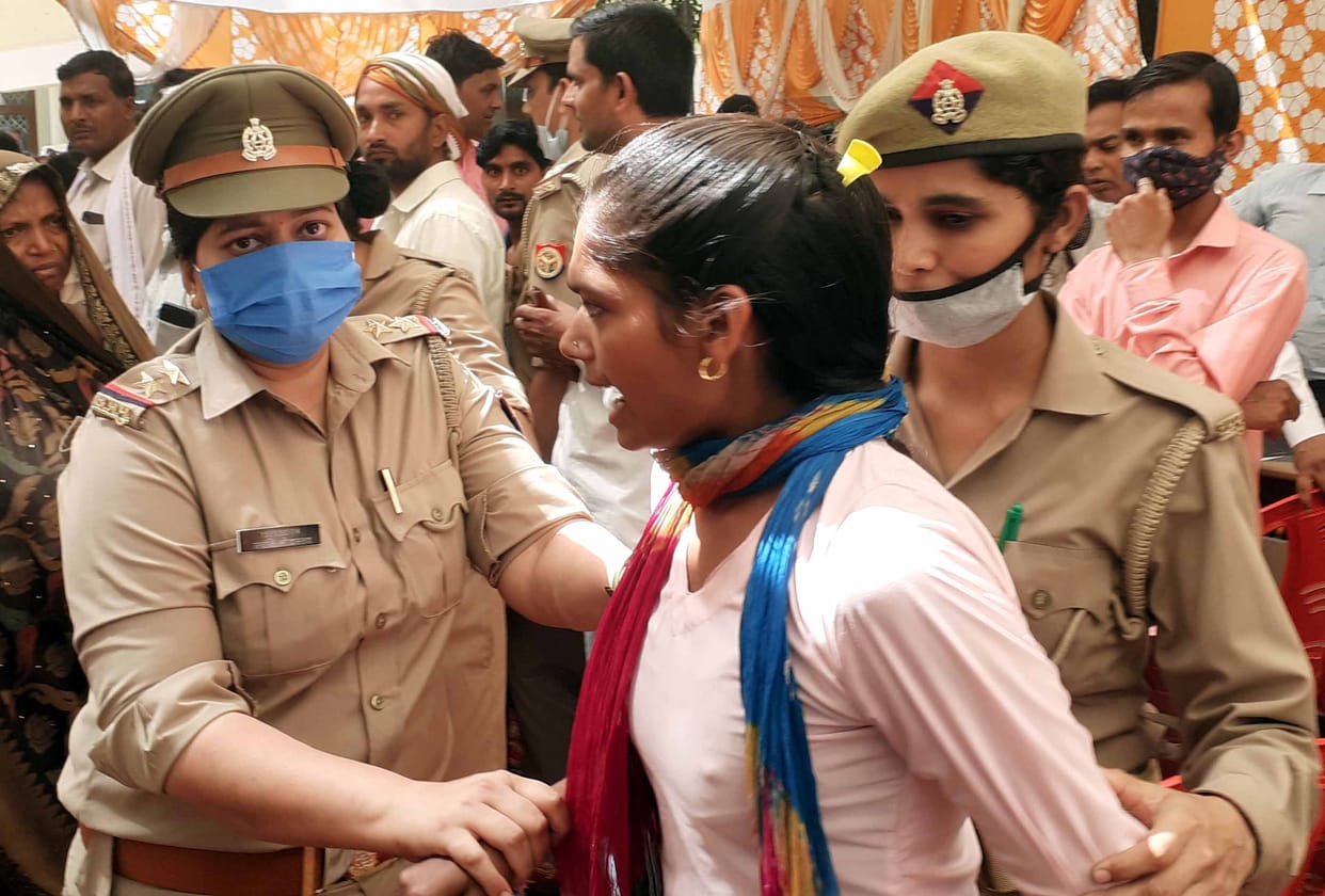 Girl tried to commit suicide in front of Minister and DM