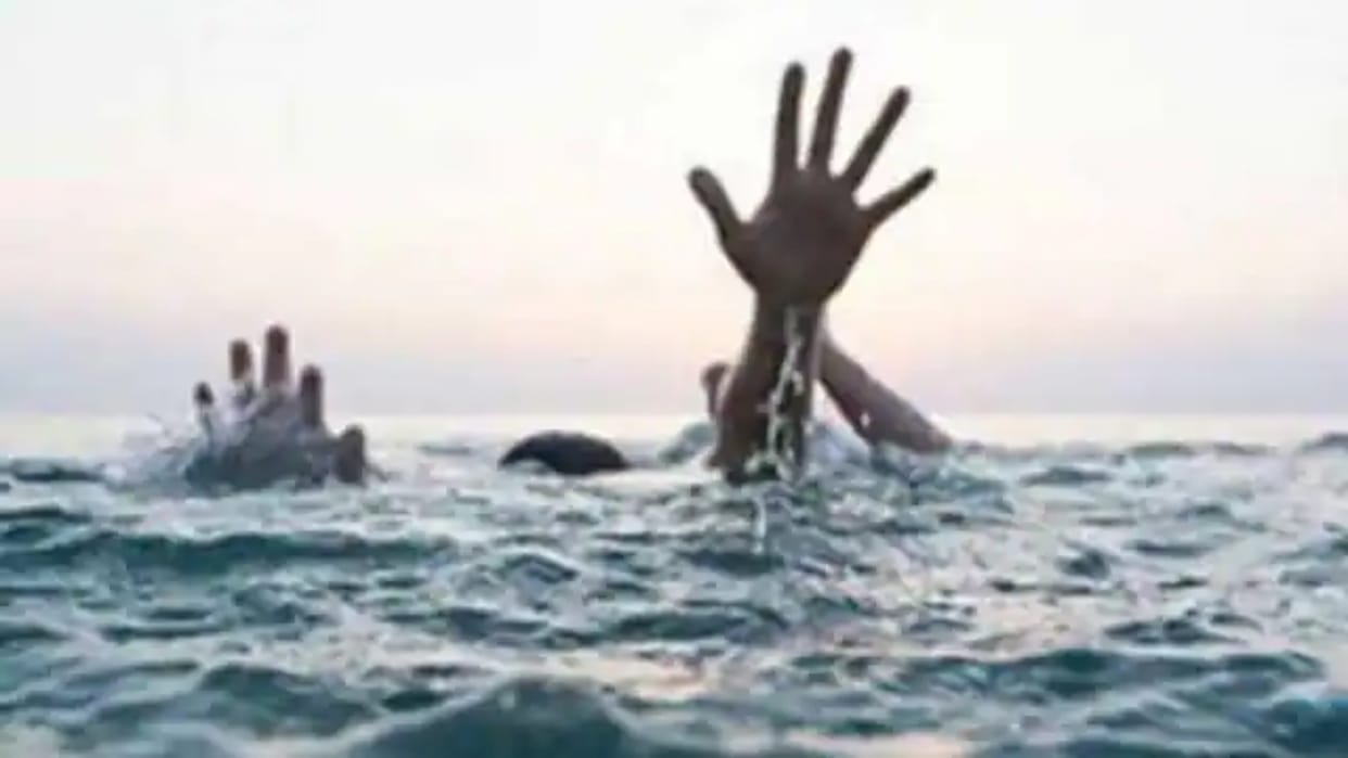 two youth washed away in the water while crossing the tracks in the flood caused by rain