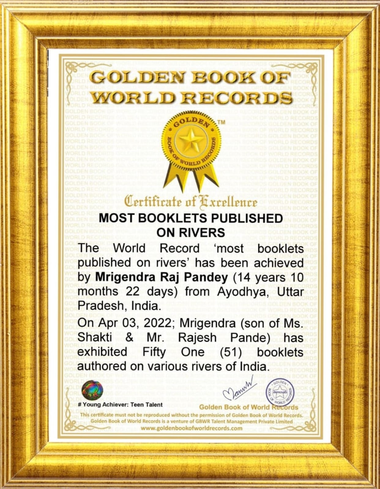 15-year-old Mrigendra Raj made eighth world record