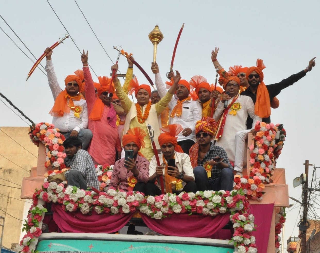 Hathras: Maharana Pratap procession took out with pomp, grand welcome