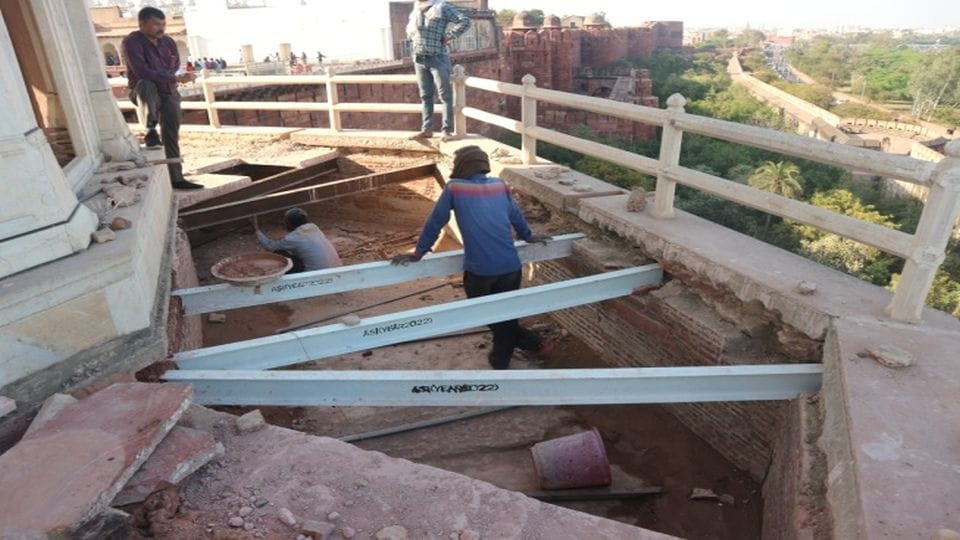 Archaeological Survey of India protected the Musamman Burj of Agra Fort