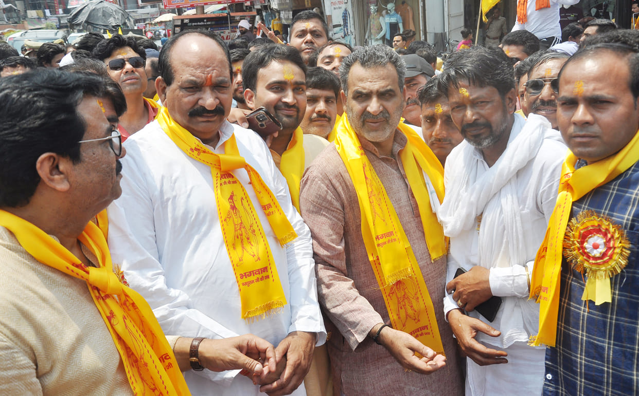 Parashuram procession taken out with bandwagon