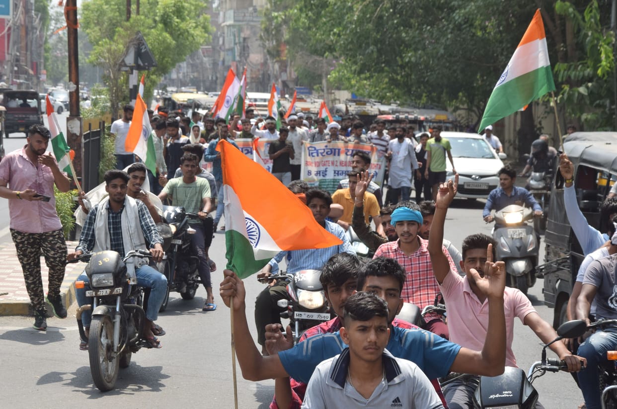 Youth took out fury march to demand early removal of army recruitment