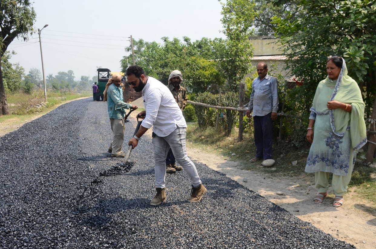 The work of laying coal tar started at a cost of 20 lakhs