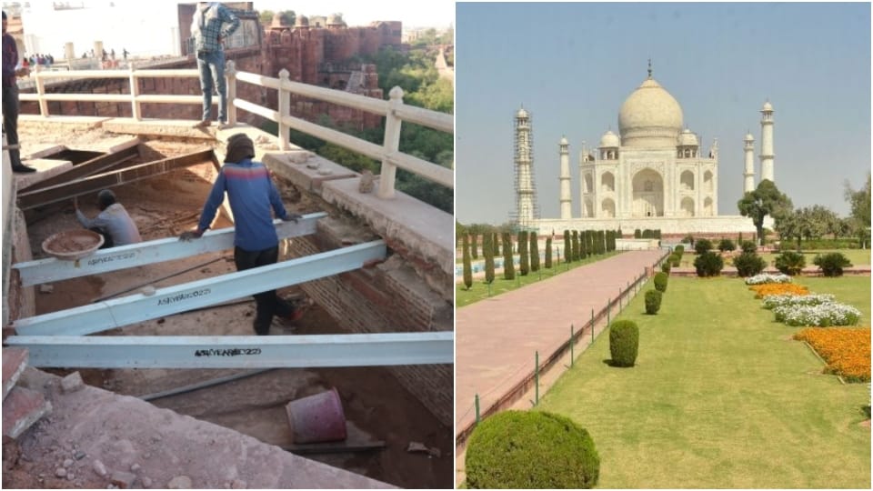 Archaeological Survey of India protected the Musamman Burj of Agra Fort
