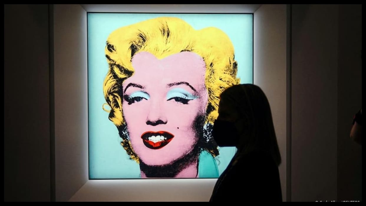 Andy Warhols marilyn monroe iconic potrait becomes most expensive artwork to be sold in 20th century