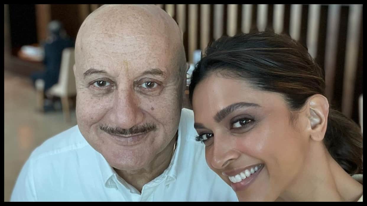 Anupam Kher poses with Deepika Padukone at Dubai airport and says he is proud of her