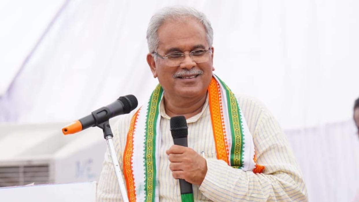 CM Bhupesh Baghel accuses BJP of doing politics in name of religion asking why Ram Van Gaman path not made despite being in power for 15 years
