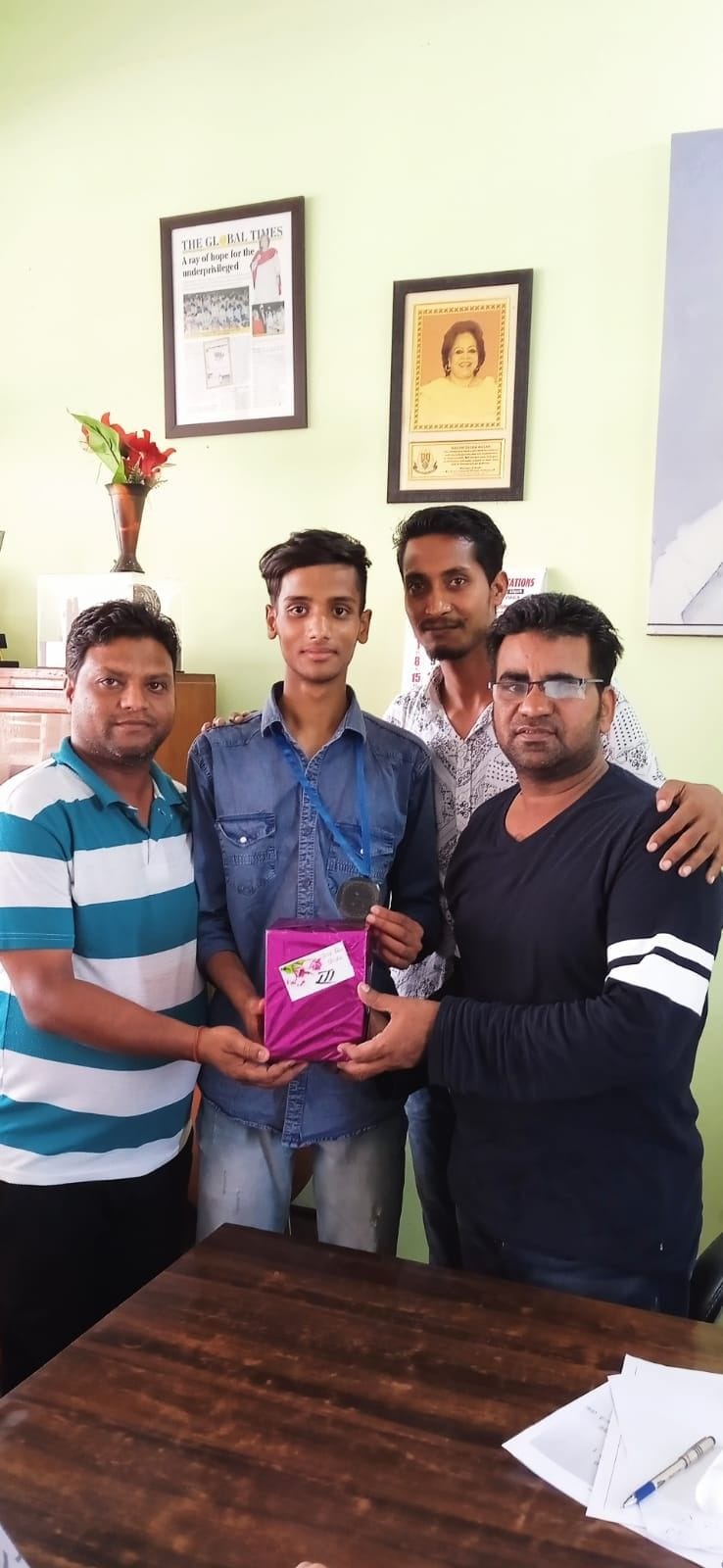 Student Ahad won silver medal in state level boxing competition