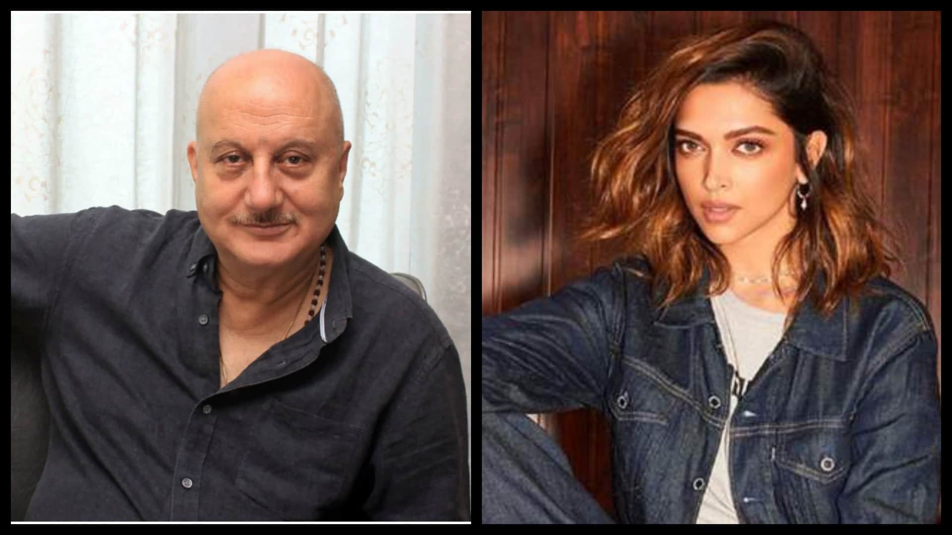 Anupam Kher poses with Deepika Padukone at Dubai airport and says he is proud of her
