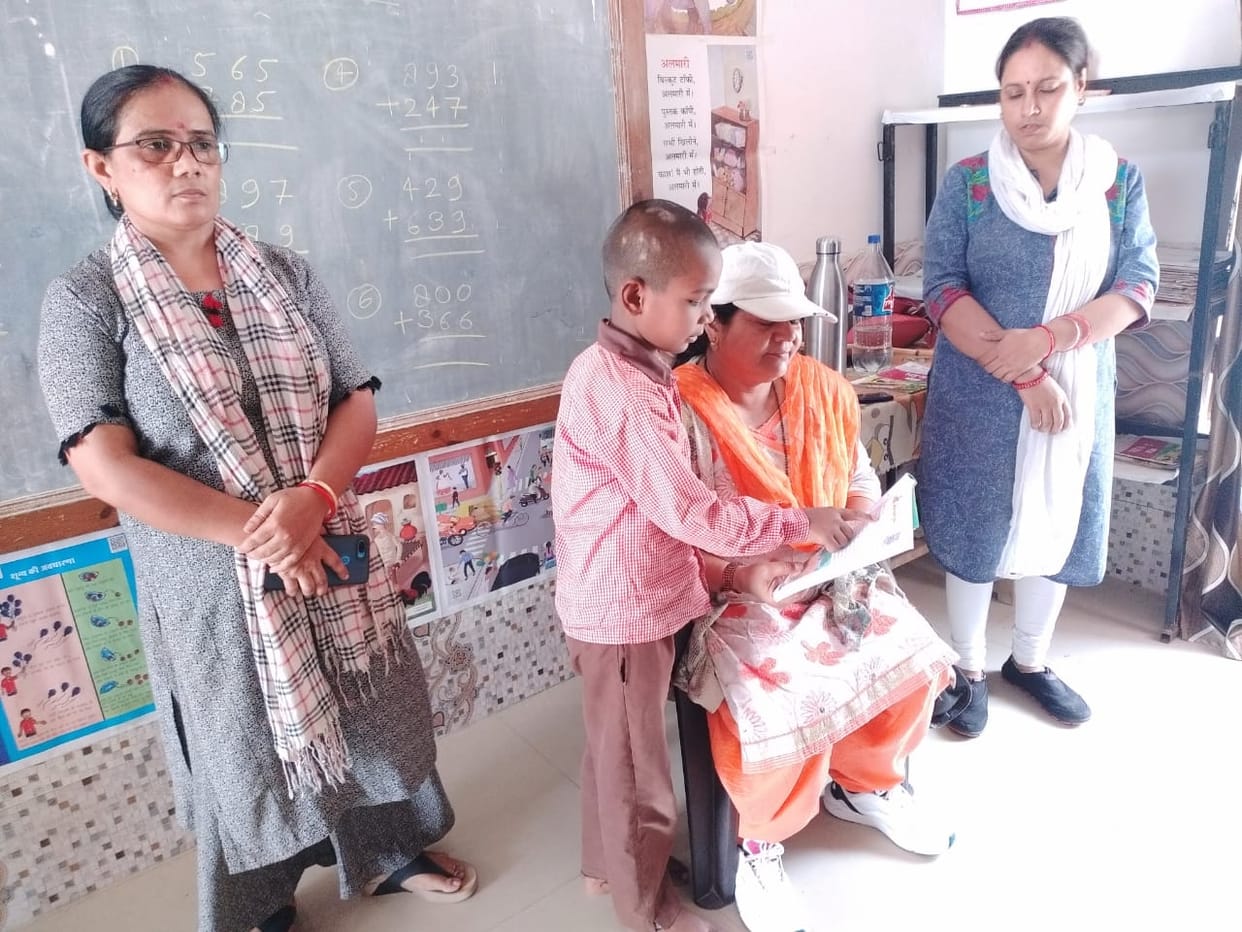 ADM solved the questions from the children by becoming a teacher