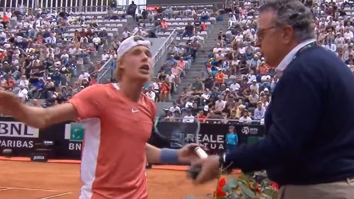 Italian Open Denis Shapovalov Loses Temper During live match Apologises Later beats Lorenzo Sonego in three sets