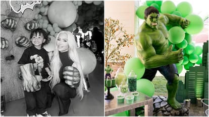 Kim Kardashian celebrated son Salm's third birthday in hulk theme based party pictures went viral on social media