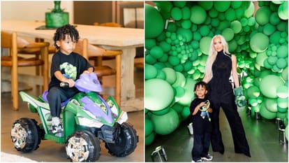 Kim Kardashian celebrated son Salm's third birthday in hulk theme based party pictures went viral on social media