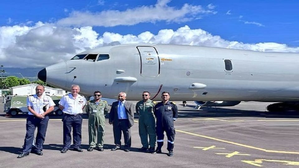 Indian Navy aircraft P-8I arrives at La Reunion Island for interaction with French Navy