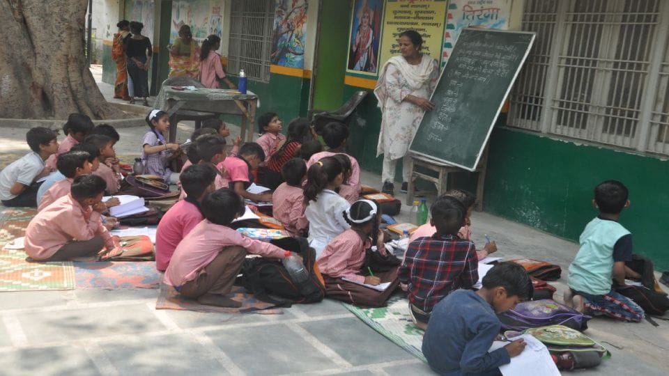 Basic Education Department open office in the government school in agra