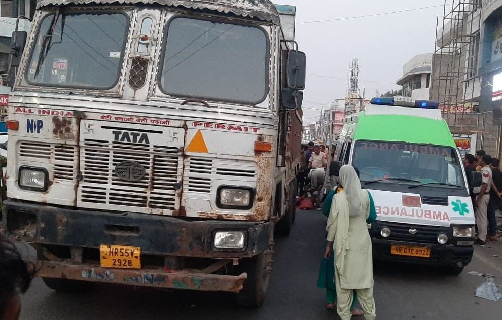 Woman crushed to death by truck rammed into no entry zone