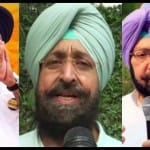 सुखबीर बादल, प्रताप सिंह बाजवा और कैप्टन अमरिंदर सिंह।
