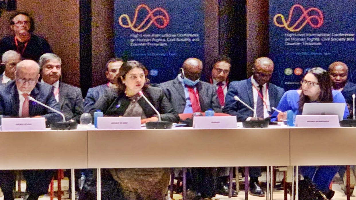 MoS MEA Meenakashi Lekhi raise issue of Terrorism in High-level International Conference on Human Rights, Civil Society and CounterTerrorism in Spain