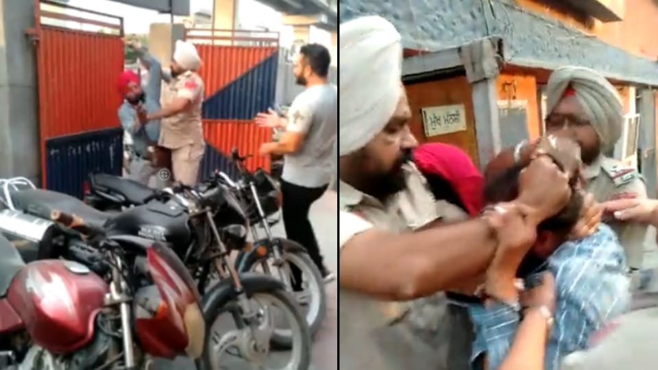 police officer slapped young man in amritsar