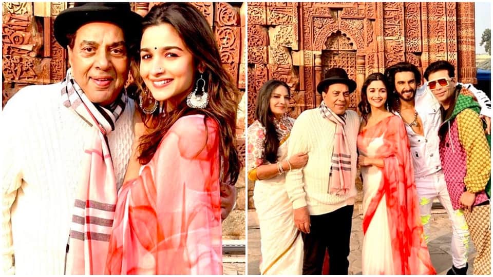 dharmendra shared a phot with shabana azmi on twitter