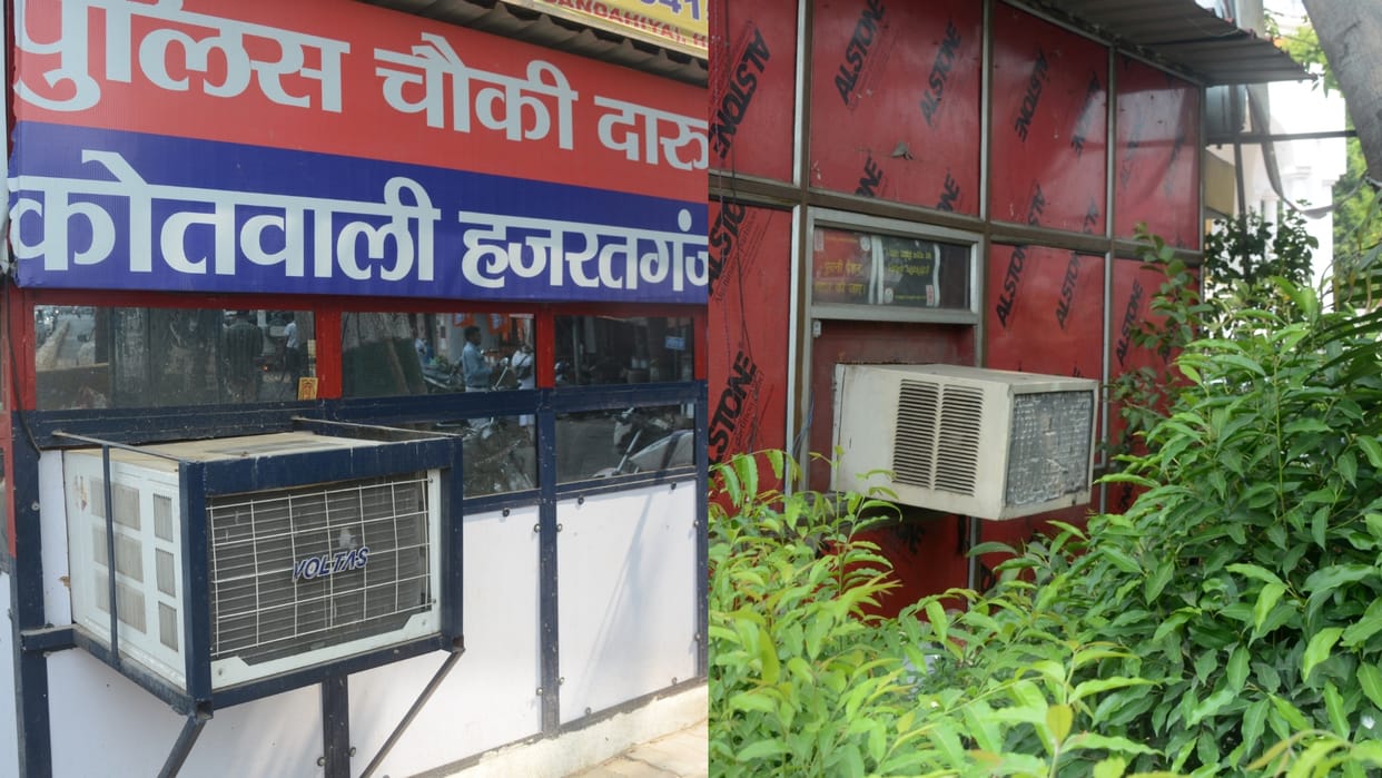 AC are being used without meter and bill in police chauki in Lucknow.