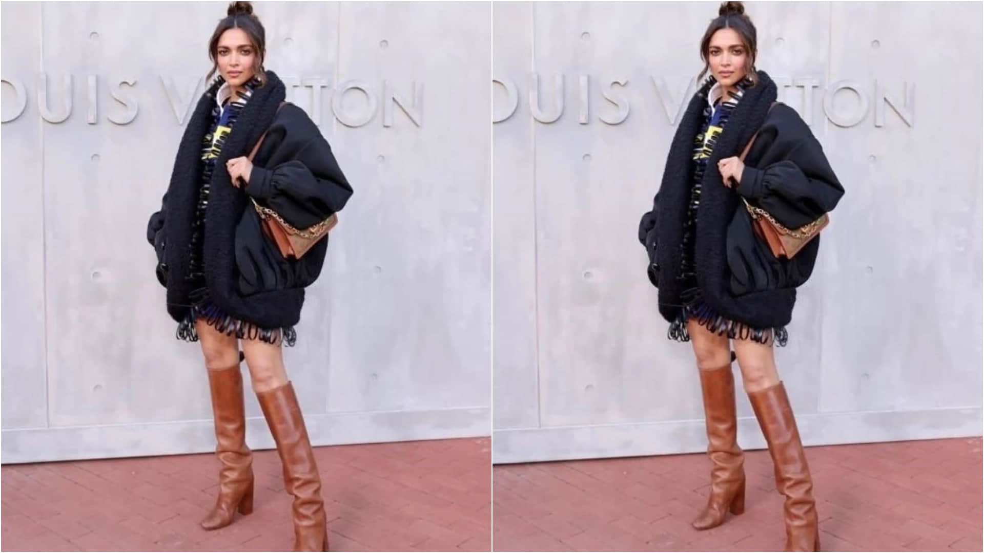 deepika padukone chik look in louis vuitton cruise show 2023 first appearance after become brand ambassador