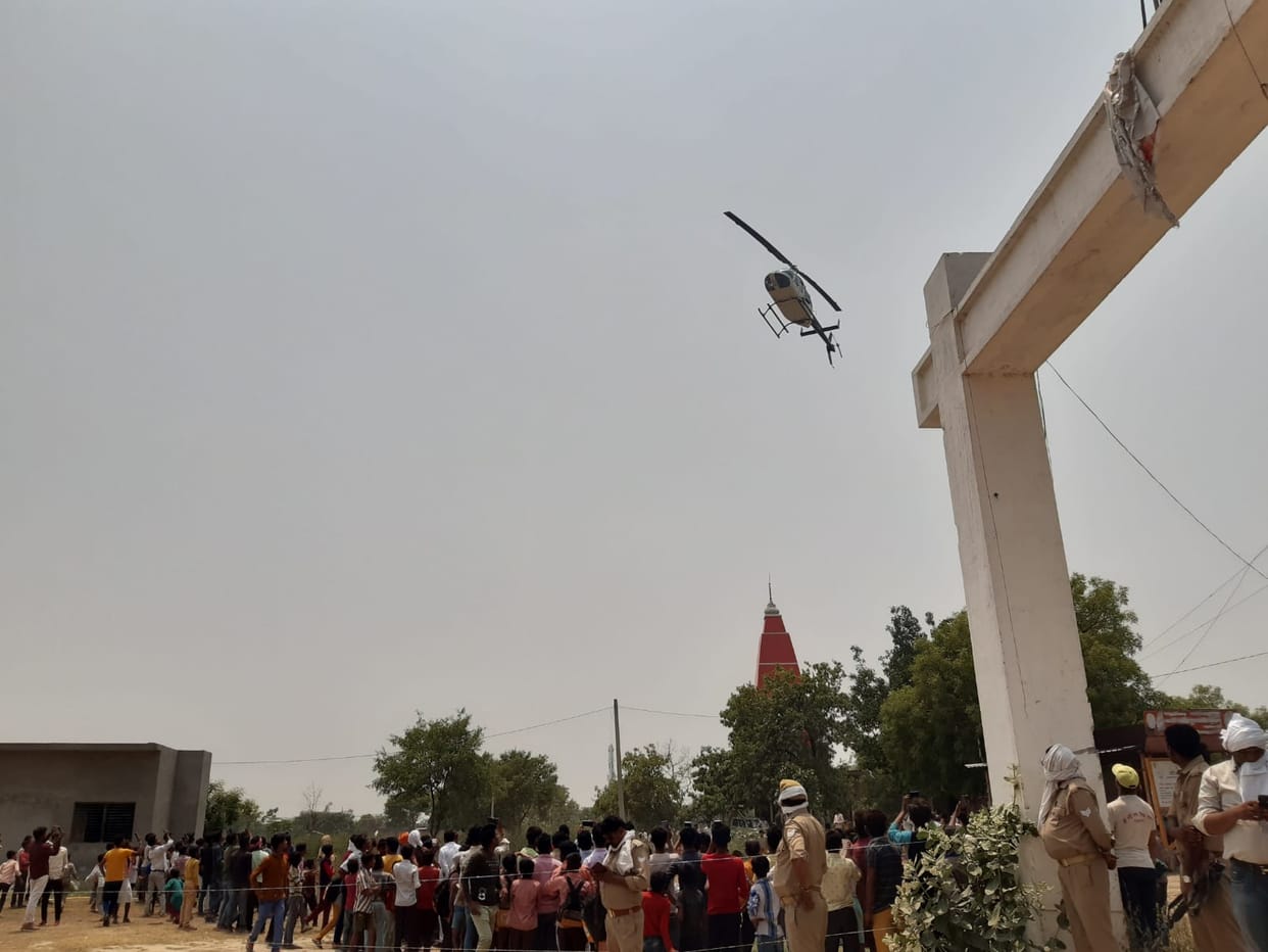 The groom reached after sending the bride off the fly