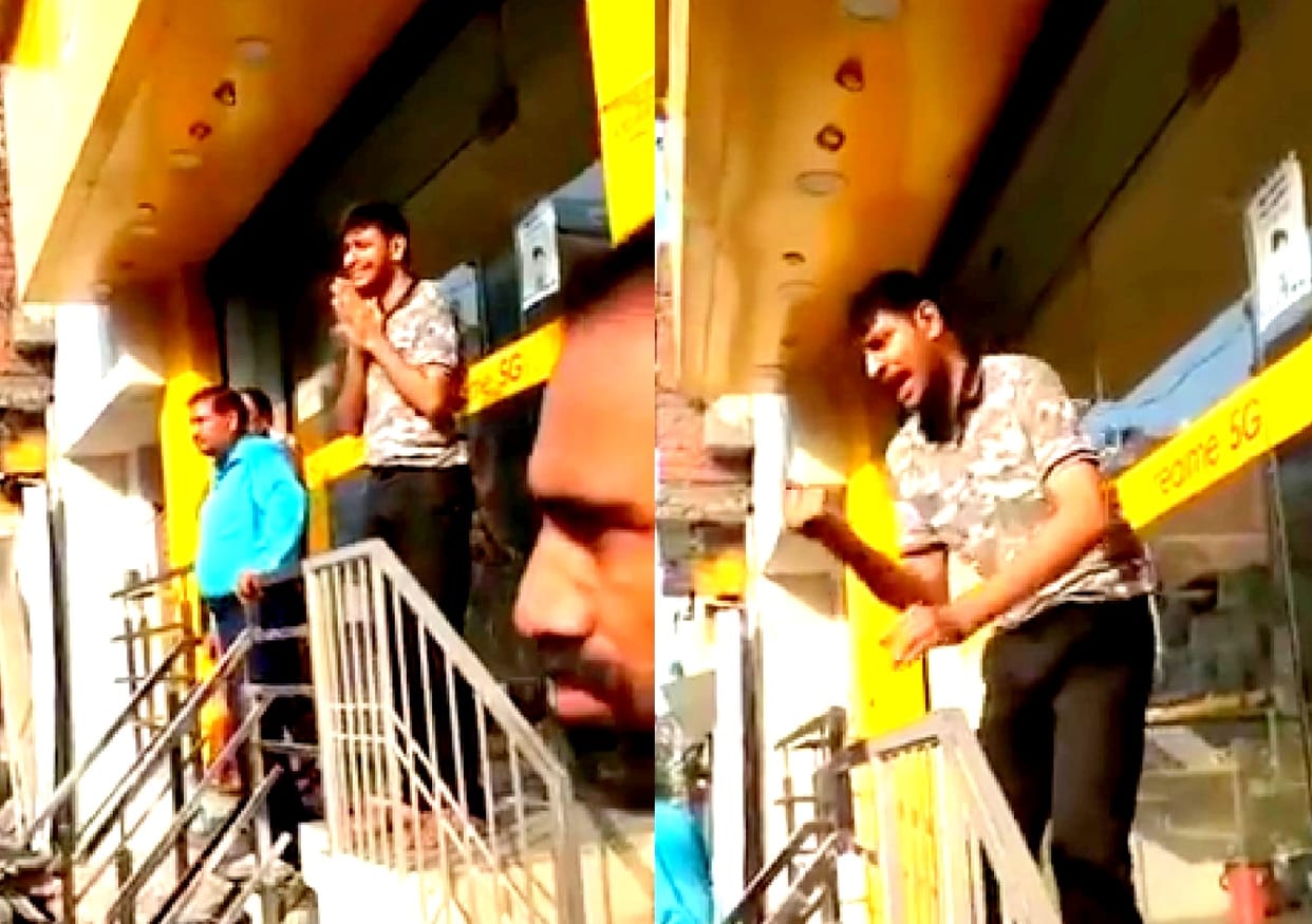 The bulldozer turned towards the showroom in Unnao, then the businessman started crying