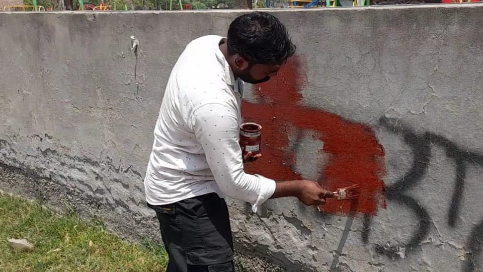 slogans of Khalistan written on wall in Faridkot