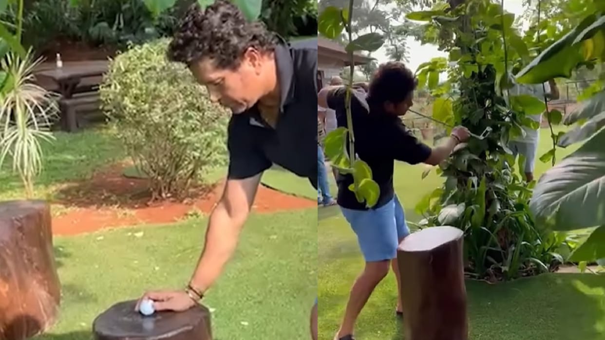 Sachin Tendulkar plays Golf with friends says don't try new moves with Friends