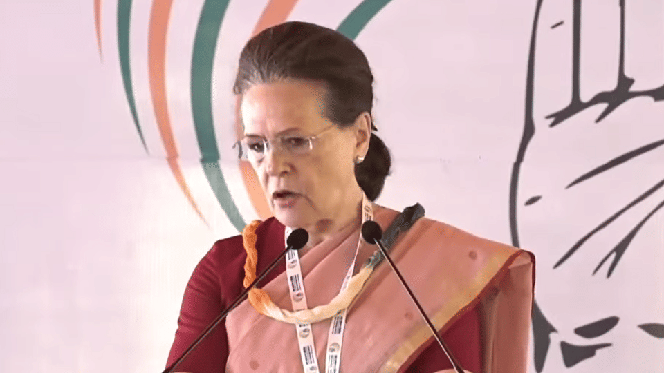 Congress Chintan Shivir: Sonia Gandhi attacks Narendra Modi, Says- people are living under the shadow of fear and insecurity, minorities on target