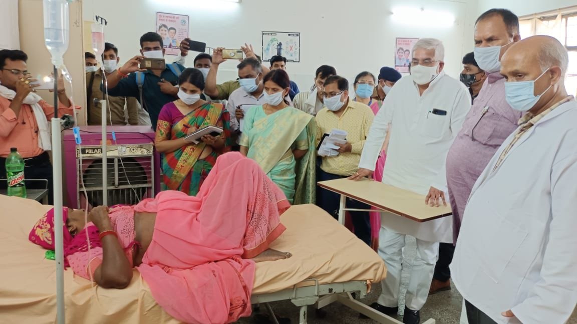Seeing the slow construction of the medical college, the minister got angry